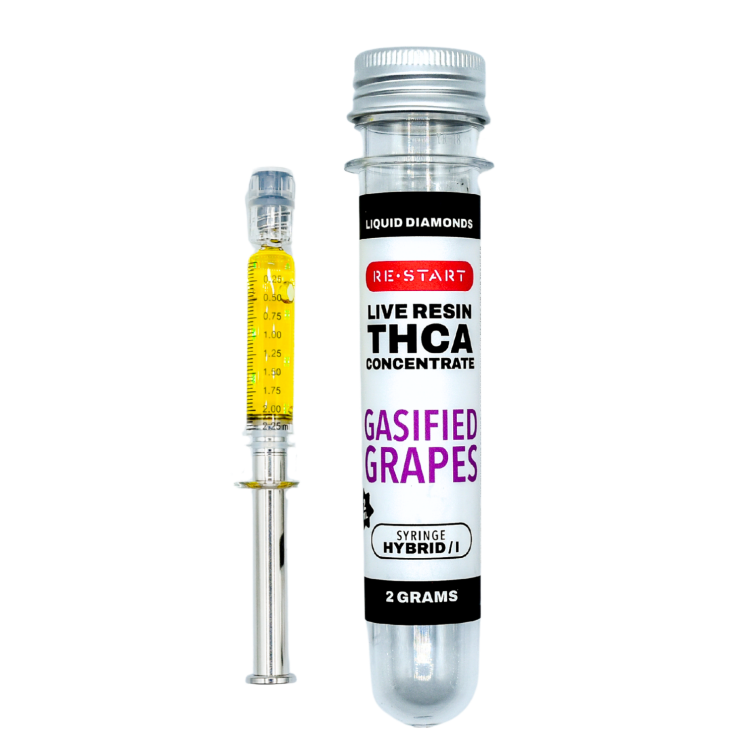 THCA Dab Syringe Gasified Grapes (I) Live Resin / 2mL/2G